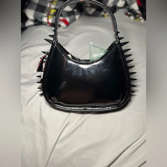 Coachtopia Crinkle Patent Coachtopia Leather With Spikes All Over Ergo - Picture 5 of 8